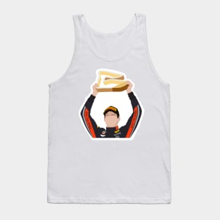 Max Verstappen celebrating victory on the F1 podium Tank Top